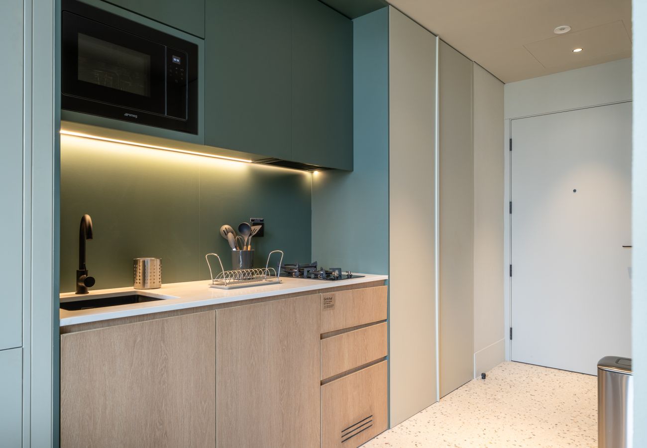 Studio in Dubai - Upside Living | Studio with view of Burj Khalifa
