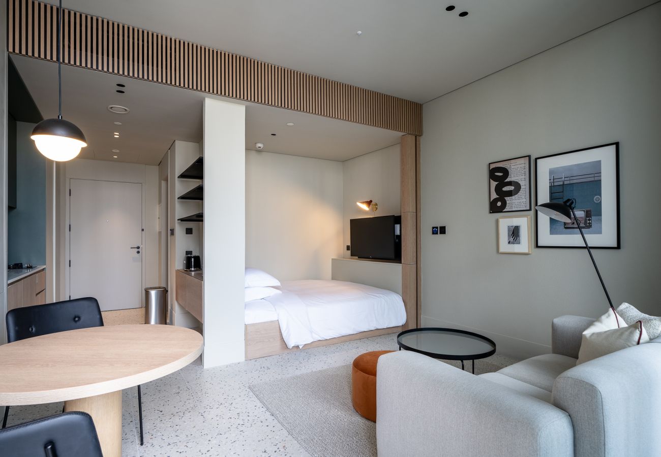 Studio in Dubai - Upside Living | Studio with view of Burj Khalifa