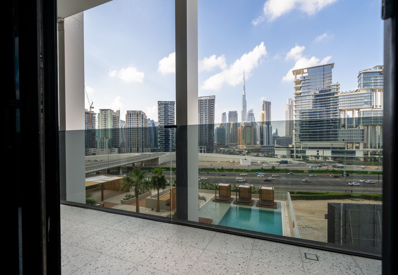 Studio in Dubai - Upside Living | Studio with view of Burj Khalifa